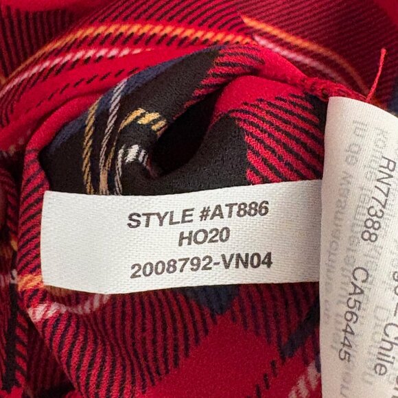 J. Crew Red Plaid Sleeveless Halter Neck Women's Size 12 NWOT - Picture 9 of 9